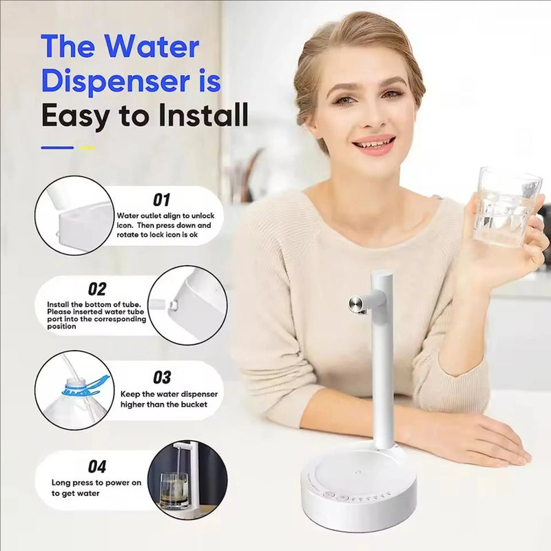 1PC- Desktop Water Pump - Six Adjustable Speeds, Food-Grade Material, USB Rechargeable, One-Button Operation, Portable My Store