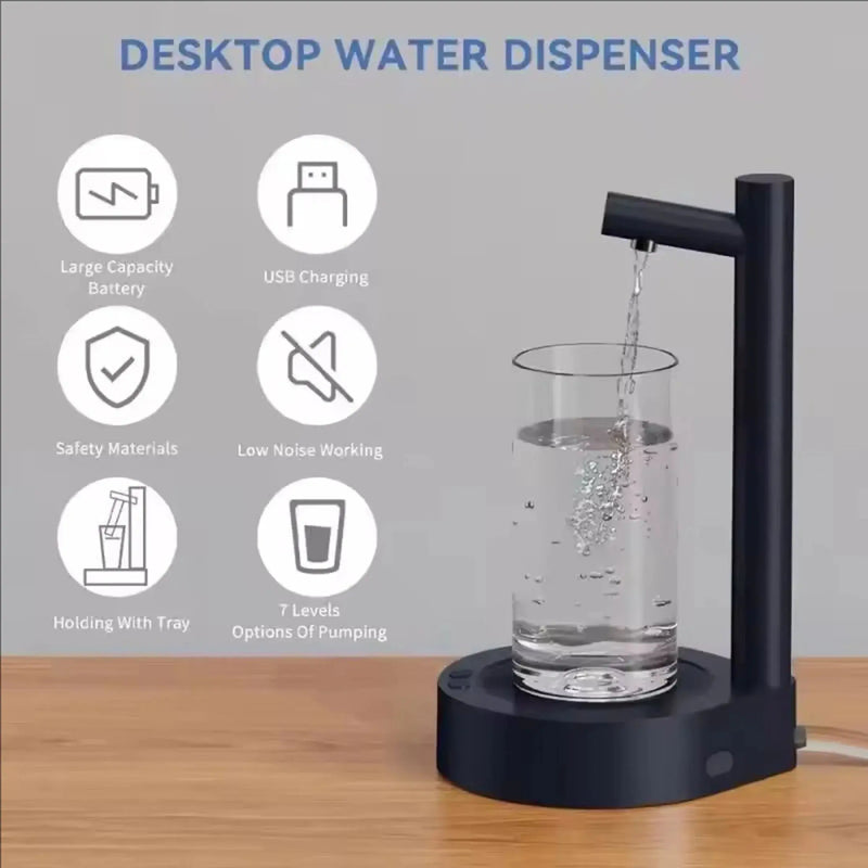 1PC- Desktop Water Pump - Six Adjustable Speeds, Food-Grade Material, USB Rechargeable, One-Button Operation, Portable My Store